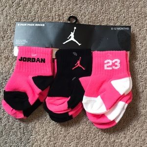 Baby girl Jordan socks 6 pack